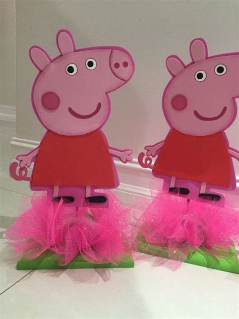 Peppa Pig Centerpiece By Yoyisfoamworld On Etsy Peppa Pig Happy