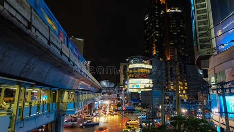 Sukhumvit Road in Bangkok is Lined with Shopping Malls, Thailand ...