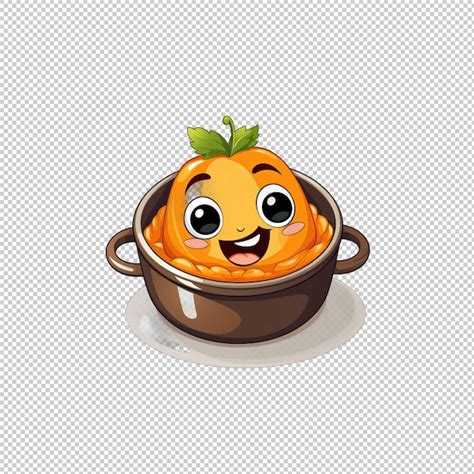 Premium Psd Cartoon Logo Curry Isolated Background Isolate