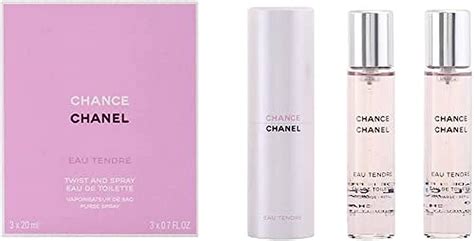 Chanel Chance Eau Tendre Twist Spray Eau De Toilette Refill 3x20ml