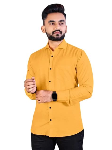 Mens Cotton Regular Fit Full Sleeves Solid Formal Shirt At Rs 599