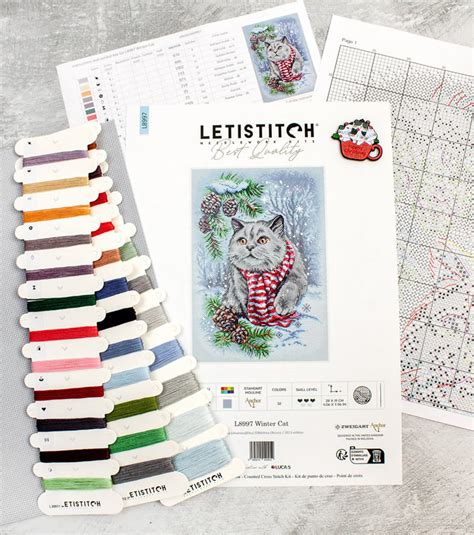 Leti Stitch Winter Cat Borduren Pakket L Doezelf Nl