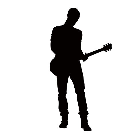 Guitarist Silhouette - Musical elements,That handsome man with guitar ...