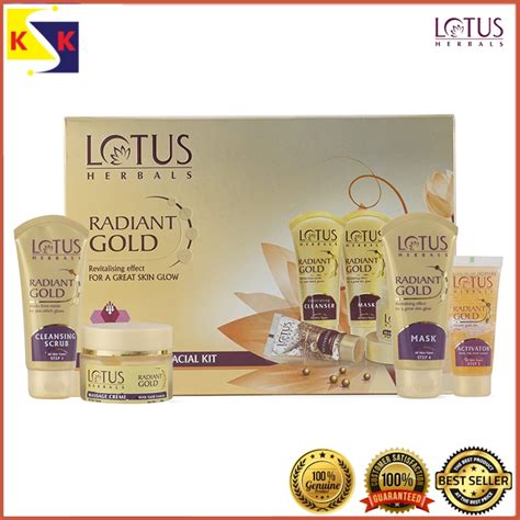 Lotus Radiant Gold Cellular Glow Salon Grade Facial Kit 70g Shopee