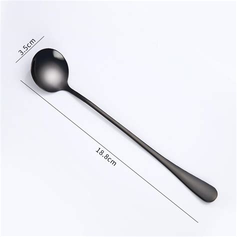 Colorful Stainless Steel Spoon With Long Handle Ice Tea Spoon Flatware