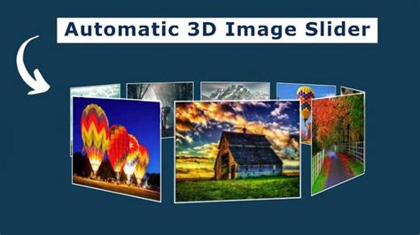 An Image With The Words Automatic 3d Image Slider In Front Of It And