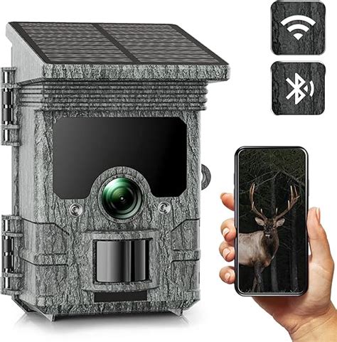 Trail Camera Solar Powered WiFi 4K 30MP WLAN Bluetooth Game Camera