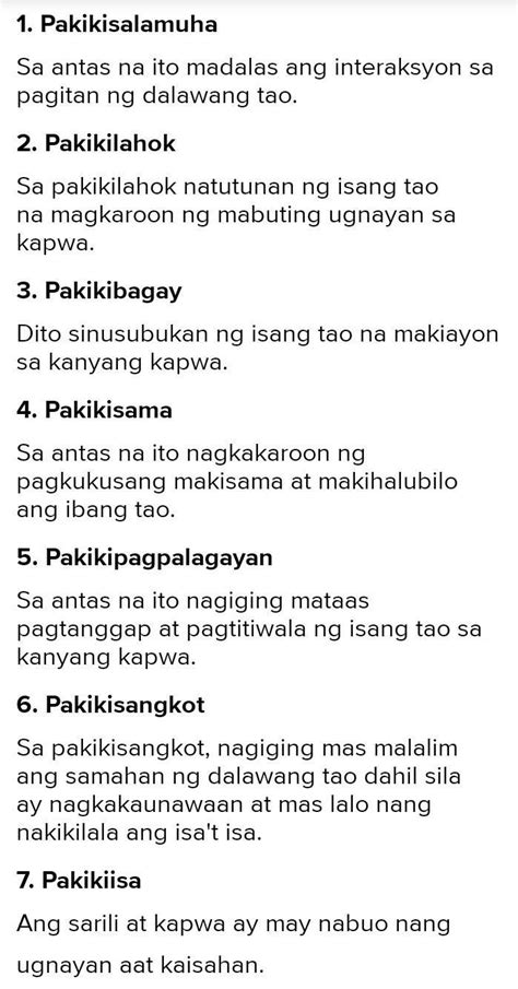 Ano Ang Kahulugan Ng Antas Ng Pakikipagkapwa Brainly Ph