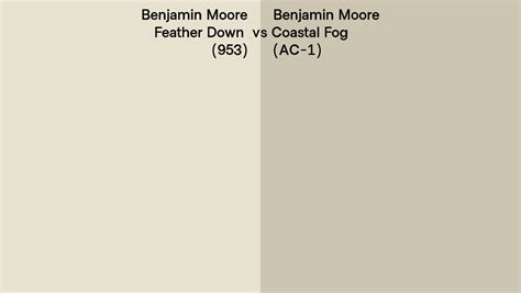 Benjamin Moore Feather Down Vs Coastal Fog Side By Side Comparison