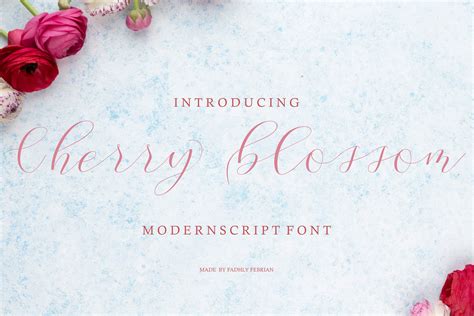 Cherry Blossom Script Font By Fadhly Febrian · Creative Fabrica