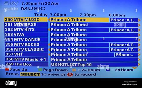 Uk 22nd April 2016 Music Guide On Sky Tv Music Channels This Stock