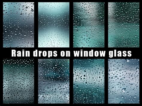 ArtStation - 8 Tileable Seamless Window Glass Raindrops Textures ...