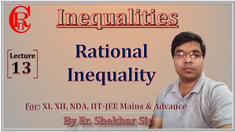 Rational Inequalities Inequality 13 Inequalities Class 11