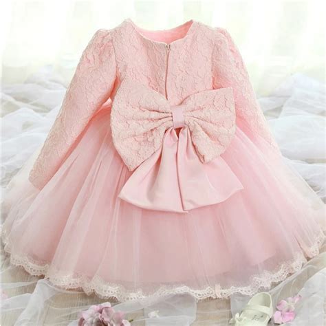 Winter Newborn Baby Dresses Clothes For Girls Pink Tulle Dress Baby ...