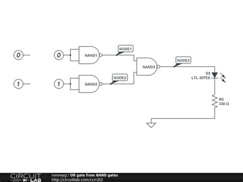 OR gate from NAND gates - CircuitLab