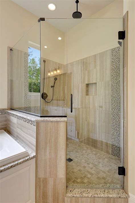 Large Two Person Shower With Beautiful Tile Details Two Person Shower Bathroom Upgrades