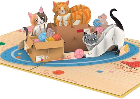 Papercrush Pop Up Karte Niedliche Katzen Lustige D Geburtstagskarte