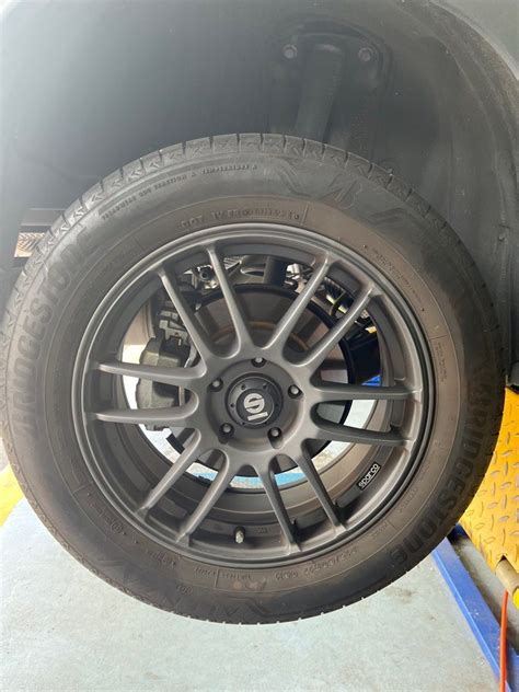 Rare Sparco Tarmac 17 Inch Rims Bridgestone Alenza Tyres Car