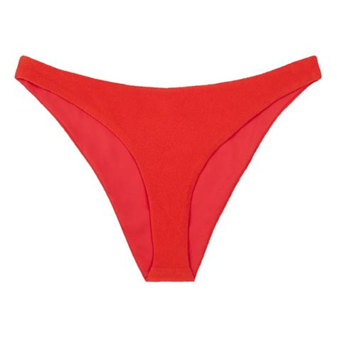Jade Swim Most Wanted Terry Cloth Bikini Bottoms Red Smallable