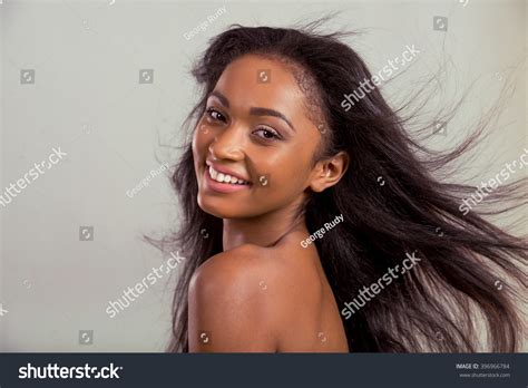 Portrait Happy Naked Beautiful Afro American Stock Photo 396966784 Shutterstock