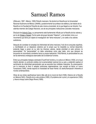 Samuel Ramos Pdf