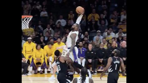 LeBron James Unreal Poster Dunk On Paul George Had Lakers Bench Going