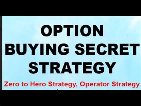 Best Zero Hero Strategy For Expiry Game Changing Strategy For