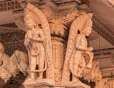 Image Of Architectural Details Of Swaminarayan Temple In Diamond