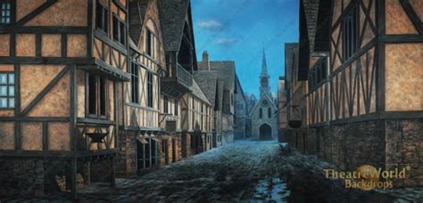 Medieval Street Backdrop Rentals Theatreworld® Backdrops