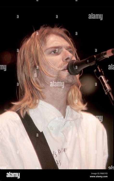 Singer And Guitarist Kurt Cobain Of The Rock Band Nirvana Is Shown