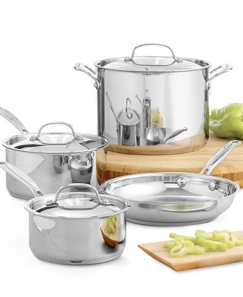 Cuisinart Chef S Classic Stainless Steel 7 Piece Cookware Set And Reviews Cookware Sets Macy S