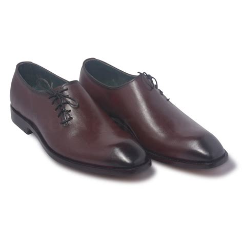 Men Two Tone Leather Shoes with Unique Lacing Closure - Leather Skin Shop