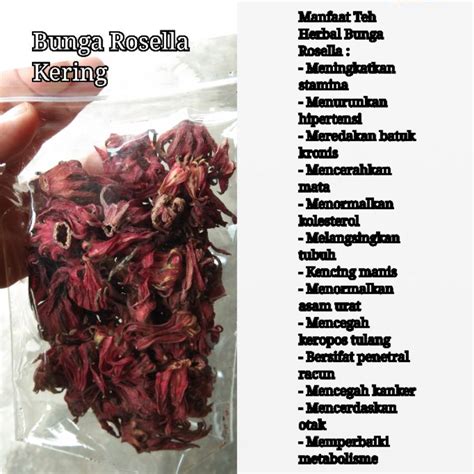 Jual Bunga Rosella Kering Bunga Rosela Teh Herbal Bunga Rosella