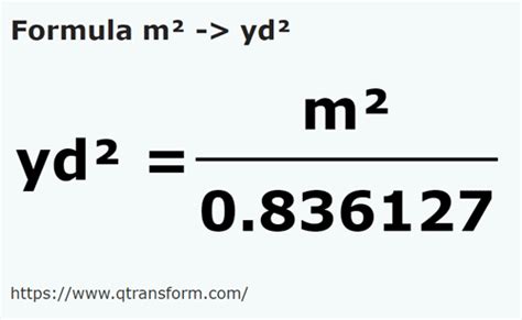 Metros Cuadrados A Yardas Cuadradas M A Yd Convertir M A Yd