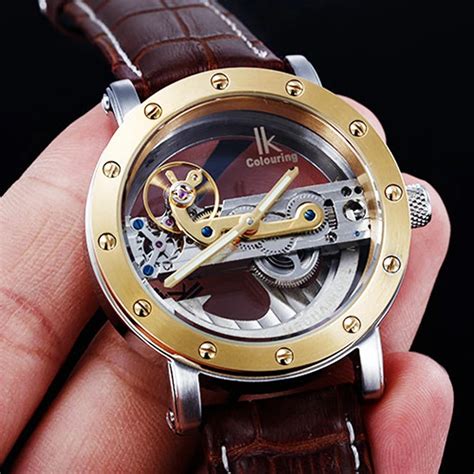 5ATM Waterproof Automatic Dive Watches Men Luxury Fashion Brand IK Mechanical Watch Transparent ...