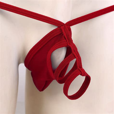Men S Crotchless G String Lingerie T Back Thong Bikini Briefs Panties Underwear EBay