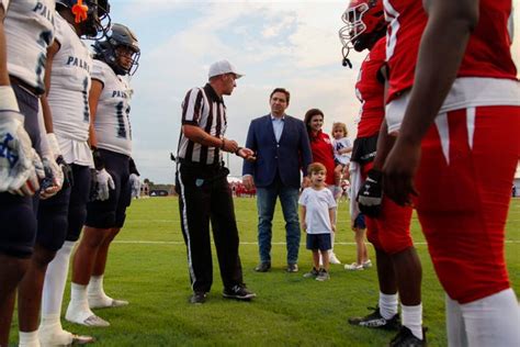 Florida Governor Ron Desantis Attends Vero Beach High School Football Game