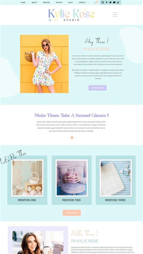 Buy Wix Website Template Coaching Website Template Colorful Wix