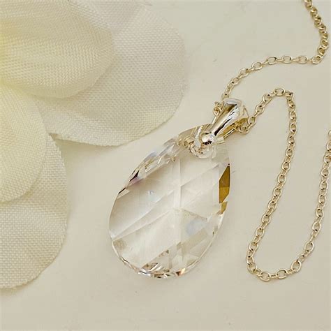 Clear Pear Made With Swarovski Crystals Crystal Elegance