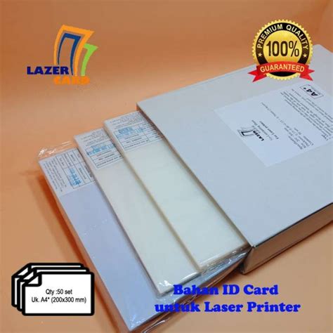 Jual Pvc Bahan Id Card Putih Set Untuk Laser Printer Di Seller