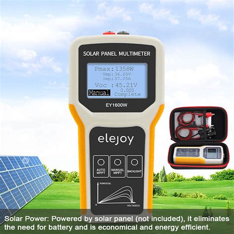 60A MPPT Solar Panel Tester Power Meter 1600W Solar Panel Multimeter