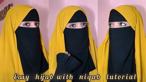 Easy Hijab With Niqab Tutorial Hijab Tutorial Niqab Tutorial 💛