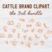 Svg Png Pdf File Cattle Brand Clipart Set The Rd Bundle Western