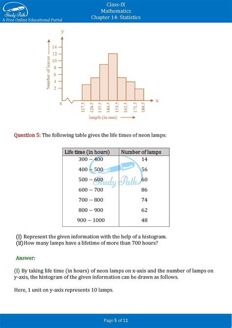 Ncert Solutions For Class Maths Chapter Statistics Study Path