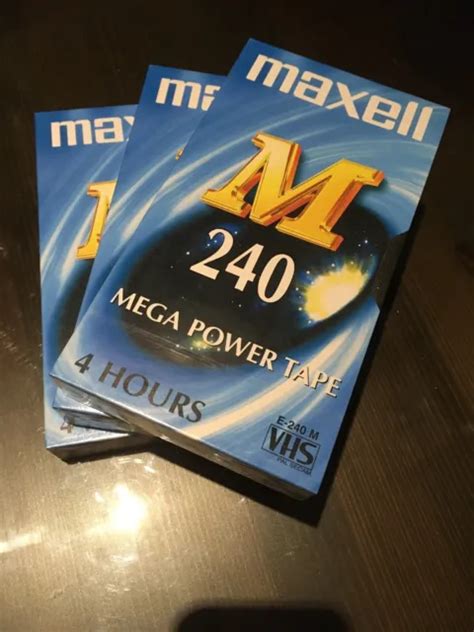 BLANK MAXELL MEGA Power 240 VHS Tapes 3 New Sealed 7 99 PicClick UK