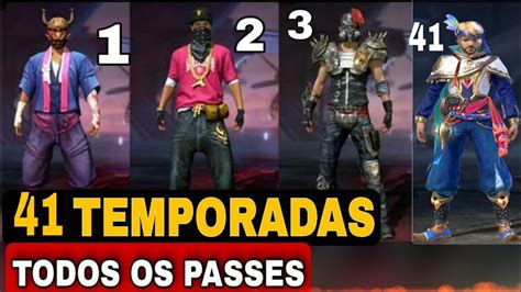 Todos Os Passes De Elite Do Free Fire S S Youtube