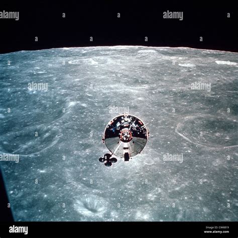 Apollo 10 In Lunar Orbit Command Ship Viewed From Lem May 22 1969