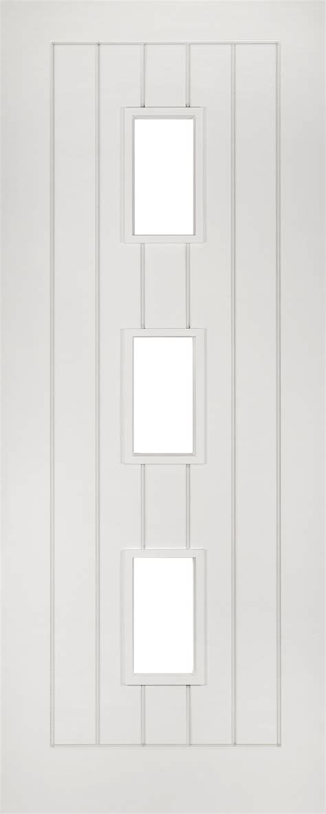 Deanta Ely White Primed Glazed 3l Door Internal Door Uk
