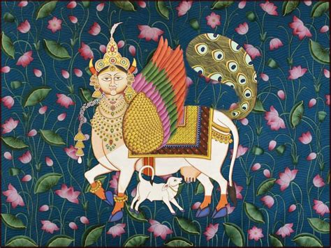 Buy Pichwai Painting Kamdhenu Cow Painting Indian Art On Cloth Online