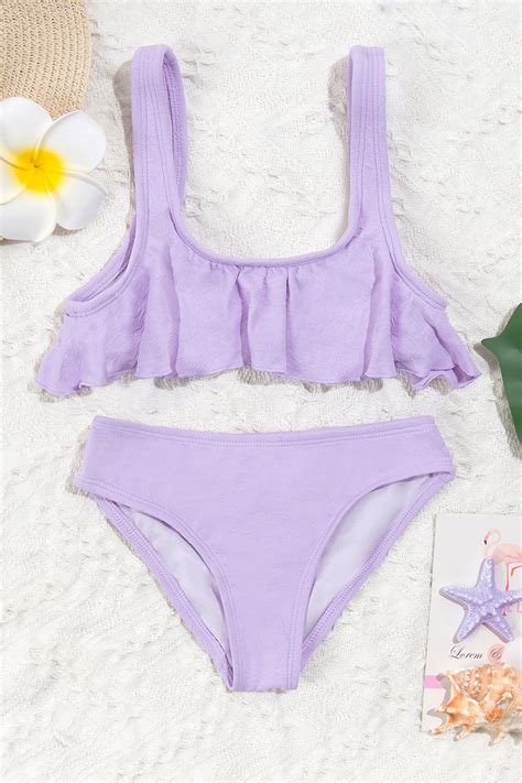 Bikini à volants floral pour fille Cupshe France